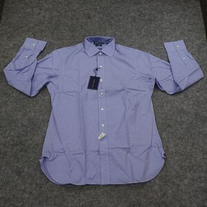 Polo Ralph Lauren Button Up Shirt Mens 16‎ 40 41 Blue White Regent Fit Dress B